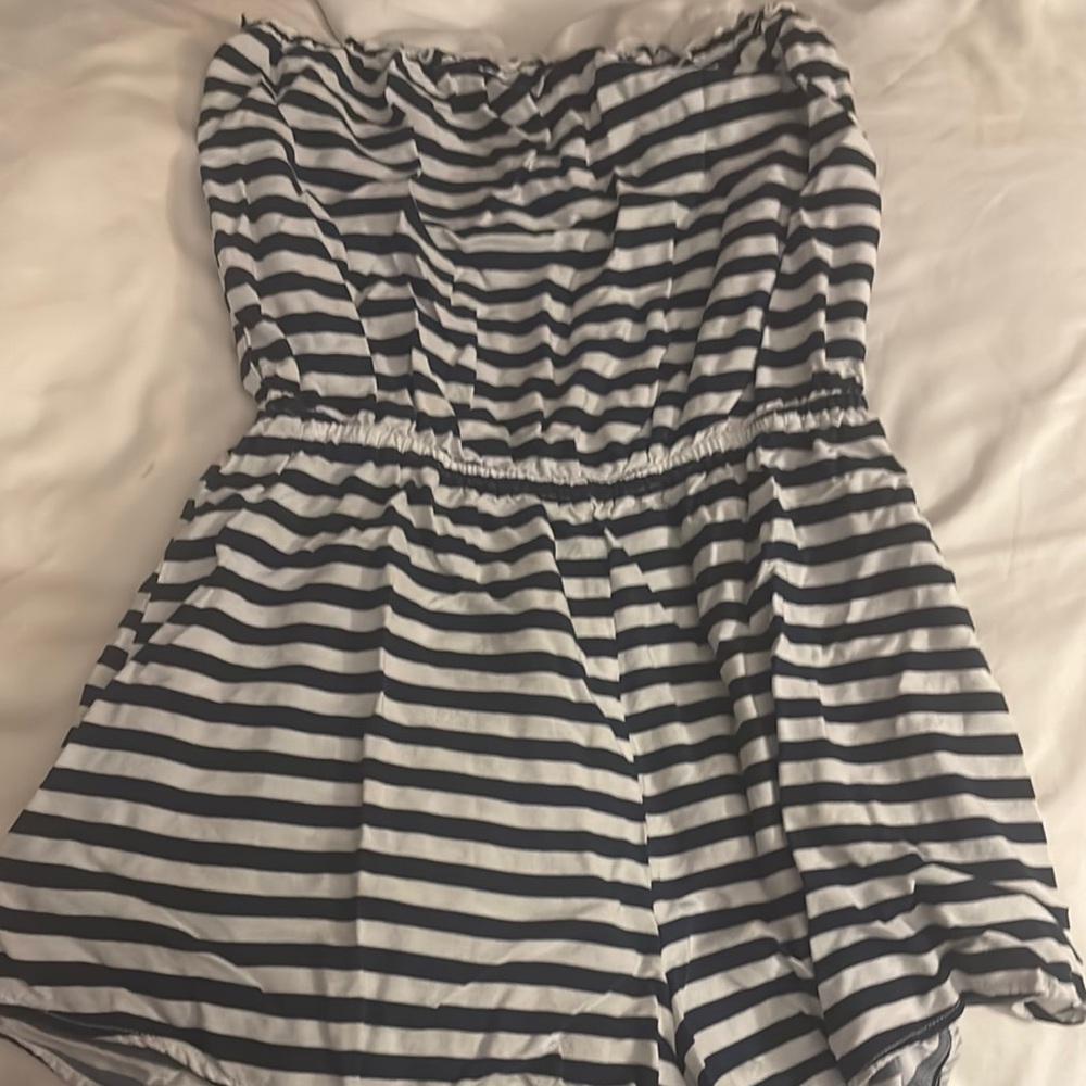 Striped Black and White Romper